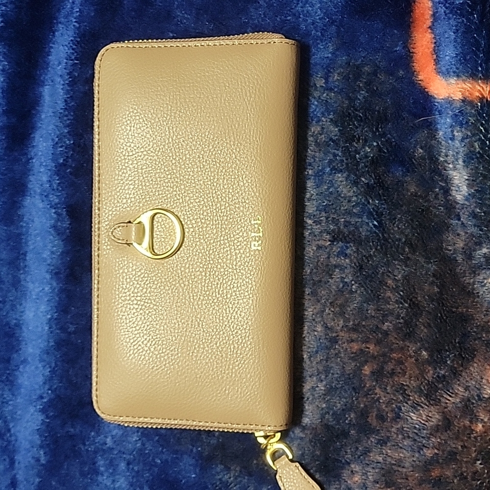 RALPH LAUREN "Allenville" Tan Wallet/Clutch